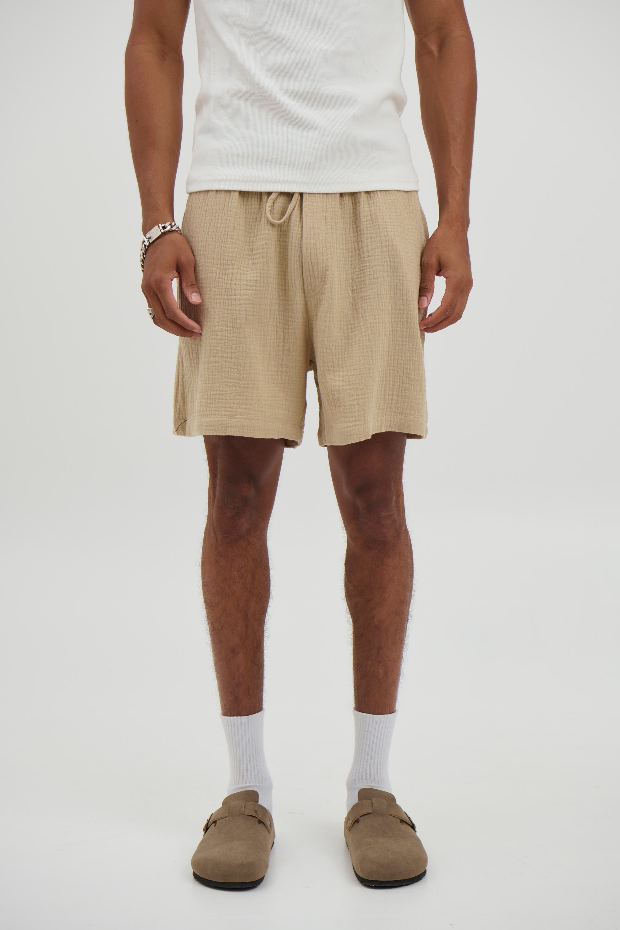 Tyler Texture Short Sand - FINAL SALE