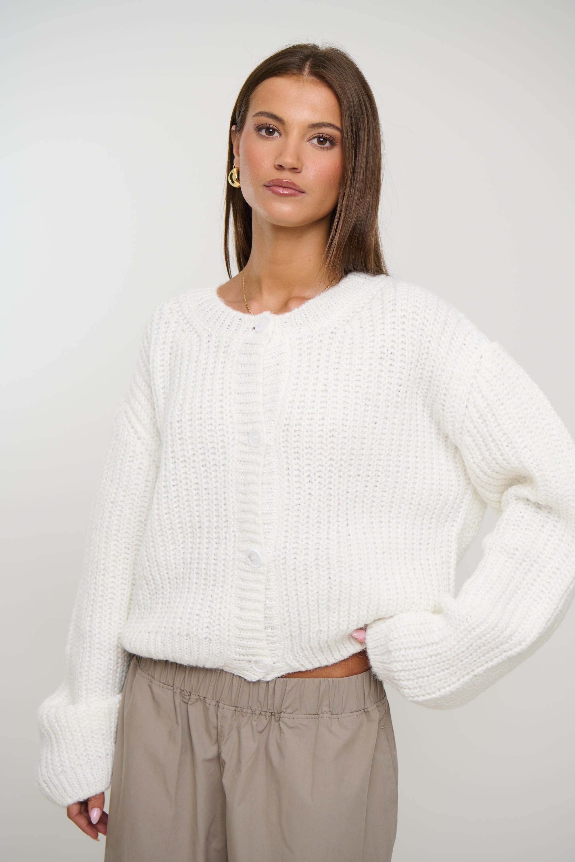 Bryn Cardigan White