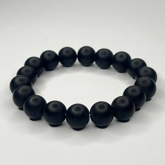 Matte black onyx bracelet